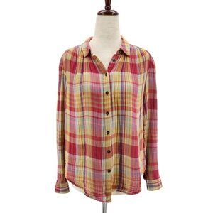 Anthropologie Holding Horses Gailen Multicolor Plaid Shirt Womens 2